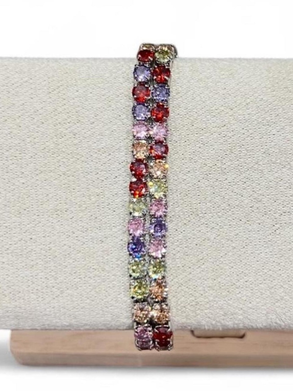 Multicolored Tennis Bracelet in 6.5" /Extender 7" - NWOT